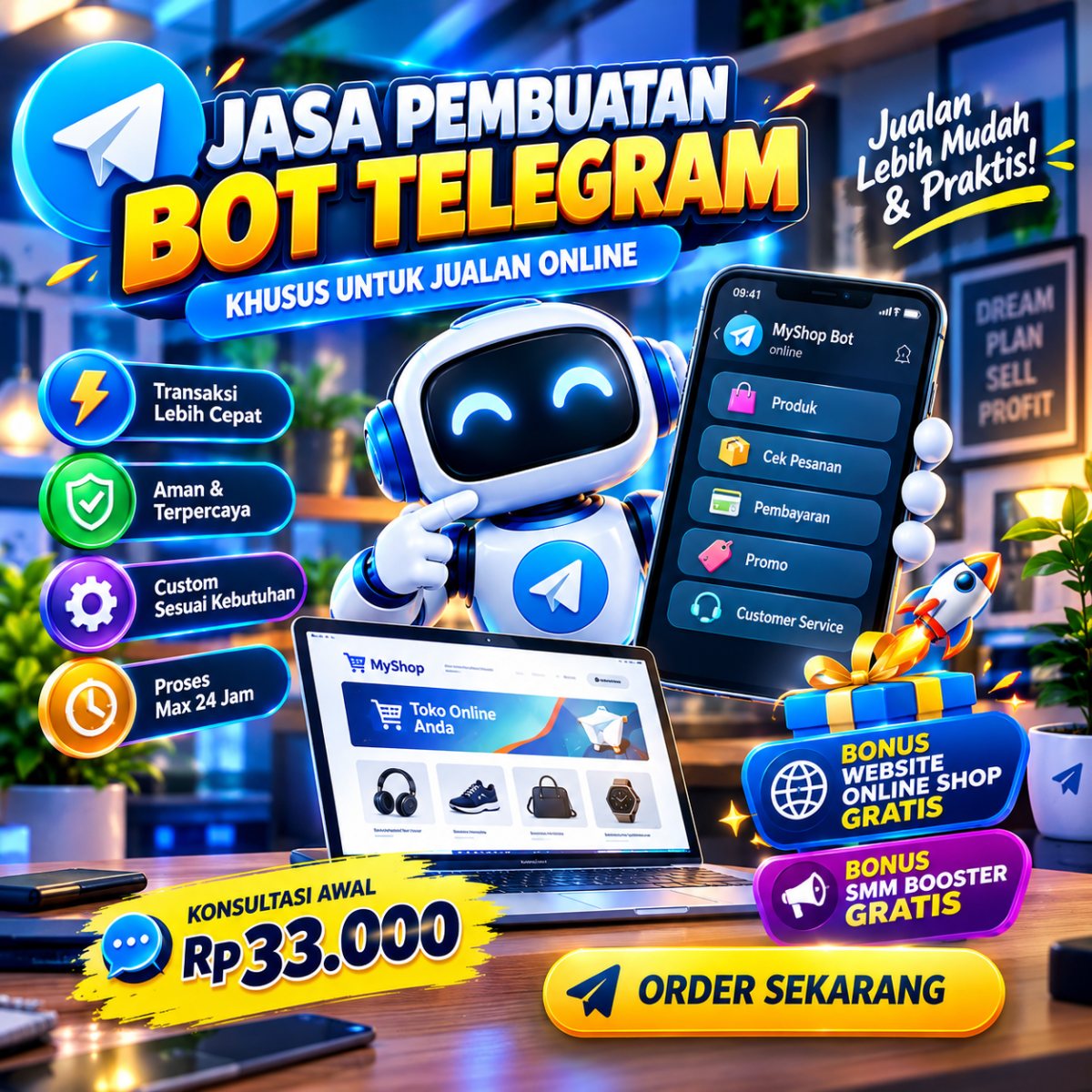 ROBOT TELEGRAM ONLINE SHOP